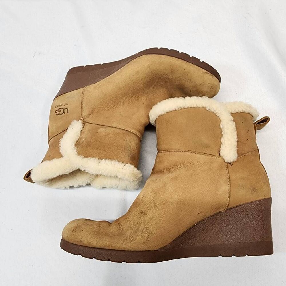 Ugg Devorah Waterproof Shearling Lined Wedge Wint… - image 7